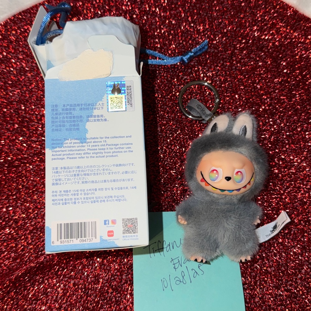 Authentic Labubu Pin for Love plush pendants customs